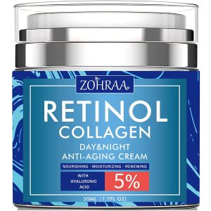 Retinol Cream for Face: Collagen Moisturizer with Hyaluronic Acid, Vitamin C+E, Anti-Wrinkle Day/Night Cream