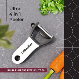 Mueller Ultra 4-in-1 Peeler: Vegetable Peeler with Multiple Blades