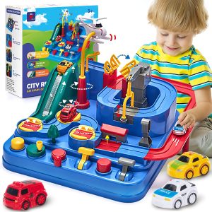 Toys for 3-Year-Old Boys: Car Toys, Race Track, Rescue Ambulance, Magnet Airplanes